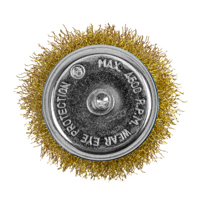 Щетка для дрели, 65 мм, "чашка" со шпилькой, латунированная витая проволока Matrix по ценам производителя в Санкт-Петербурге с доставкой по всей России