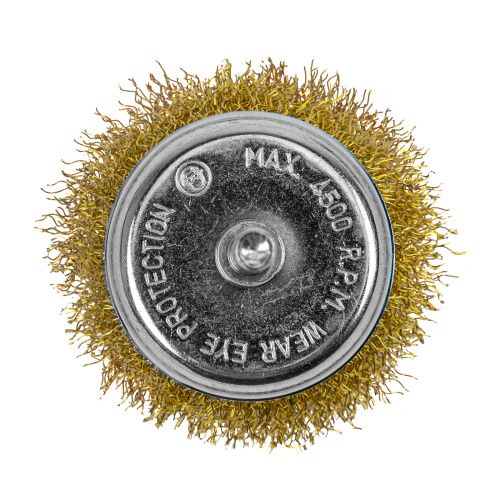 Щетка для дрели, 65 мм, "чашка" со шпилькой, латунированная витая проволока Matrix по ценам производителя в Санкт-Петербурге с доставкой по всей России