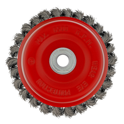 Щетка для УШМ, 125 мм, М14, "чашка", крученая проволока 0.35 мм Matrix по ценам производителя в Санкт-Петербурге с доставкой по всей России