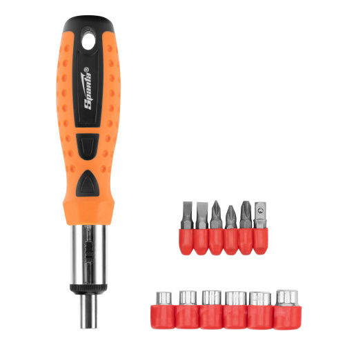 Отвертка реверсивная, биты, головки торцевые, 14 шт, Sparta купить в Москве с доставкой по всей России | ProtosMarket.ru