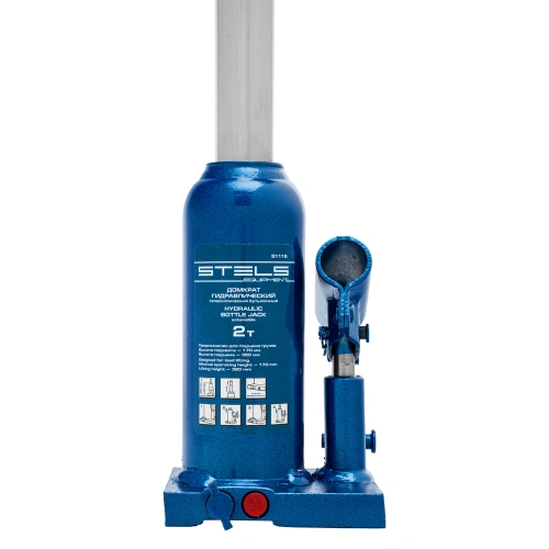 Домкрат гидравлический бутылочный телескопический, 2 т, H подъема 170-380 мм Stels по ценам производителя в Санкт-Петербурге с доставкой по всей России