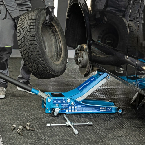 Домкрат гидравлический подкатной, быстрый подъем, 3т Low Profile Quick, 75-515 мм, профессиональный Stels по ценам производителя в Санкт-Петербурге с доставкой по всей России