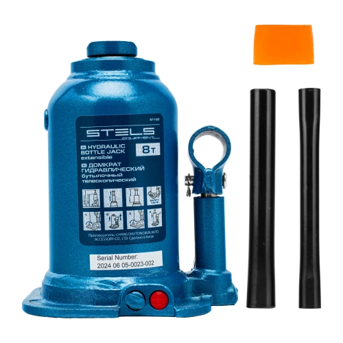 Домкрат гидравлический бутылочный телескопический, 8 т, подъем 180-410 мм Stels по ценам производителя в Санкт-Петербурге с доставкой по всей России