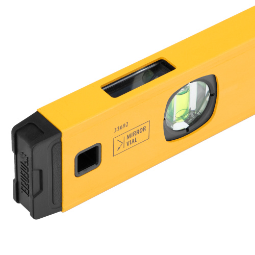 Уровень алюминиевый, магнит, фрезерованный, 3 глазка (1 зеркал.) 0,5 мм/м, 800 мм Denzel по ценам производителя в Санкт-Петербурге с доставкой по всей России