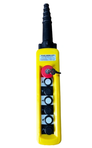 Пульт управления XAC-A6913Y для тали (6 кнопок, 2 скорости, ключ-марка, стоп, IP65, 380В) по ценам производителя в Санкт-Петербурге с доставкой по всей России