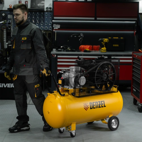 Компрессор воздушный рем. привод BCV 5500-T/200, 5,5 кВт, 200 литров, 850 л/мин Denzel по ценам производителя в Санкт-Петербурге с доставкой по всей России