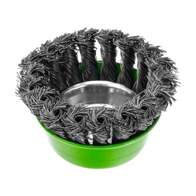 Щетка для УШМ, 75 мм, М14, "чашка", крученая металлическая проволока Сибртех по ценам производителя в Санкт-Петербурге с доставкой по всей России