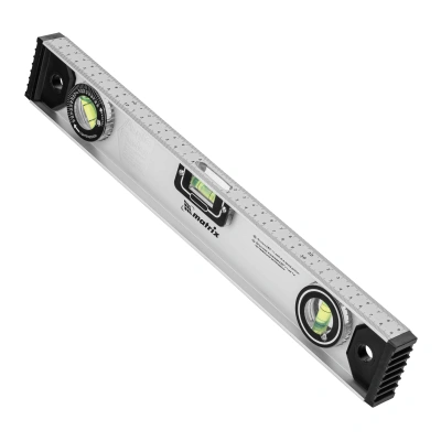 Уровень алюминиевый "Рельс", 400 мм, 3 глазка (1 поворотный) Matrix по ценам производителя в Санкт-Петербурге с доставкой по всей России