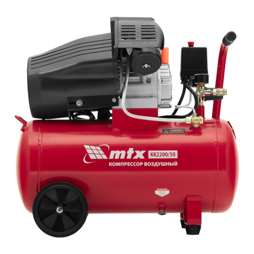 Компрессор воздушный КК-2200/50, 2,2 кВт, 350 л/мин, 50 л, прямой привод, масляный MTX купить в Москве с доставкой по всей России | ProtosMarket.ru