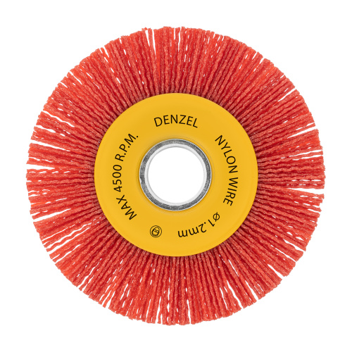Щетка для УШМ, 125 мм, Плоская, нейлоновая щетина, посадка 22,2 мм Denzel по ценам производителя в Санкт-Петербурге с доставкой по всей России