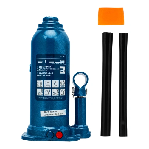 Домкрат гидравлический бутылочный, 5 т, h подъема 207-404 мм Stels по ценам производителя в Санкт-Петербурге с доставкой по всей России