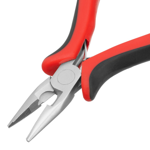 Длинногубцы прямые Mini, 130 мм, никелированные, авторазжим, двухкомпонентные рукоятки Matrix купить в Москве с доставкой по всей России | ProtosMarket.ru