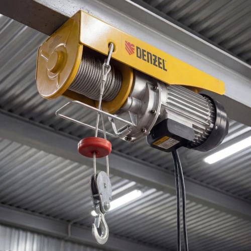 Тельфер электрический TF-1000,1 т, 1600 Вт, высота 12 м, 8 м/мин Denzel по ценам производителя в Санкт-Петербурге с доставкой по всей России