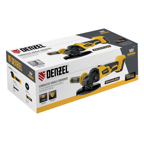 Машина углошлифовальная аккумуляторная бесщет. BLG-IB-18-125-0, Li-ion, 18 В Denzel купить в Москве с доставкой по всей России | ProtosMarket.ru