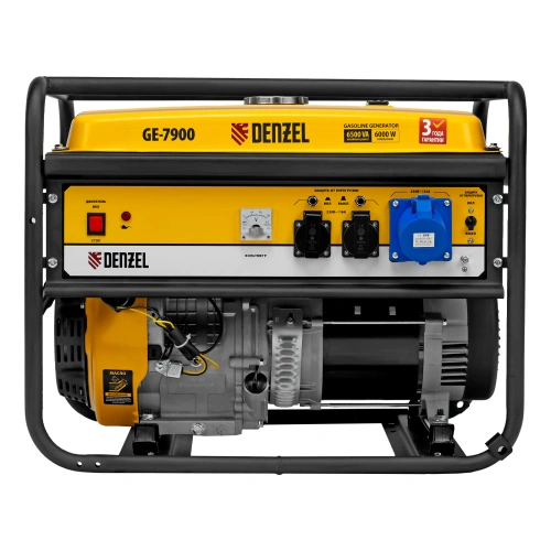 Генератор бензиновый GE 7900, 6.5 кВт, 220 В/50 Гц, 25 л, ручной пуск Denzel купить в Москве с доставкой по всей России | ProtosMarket.ru