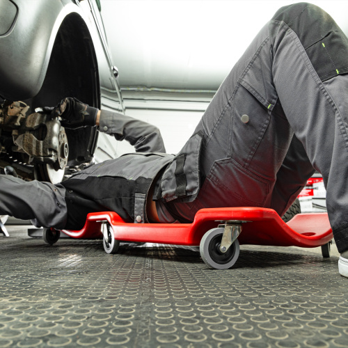 Лежак ремонтный на шести колесах, 1000 х 475 х 128 мм, пластиковый Matrix купить в Москве с доставкой по всей России | ProtosMarket.ru