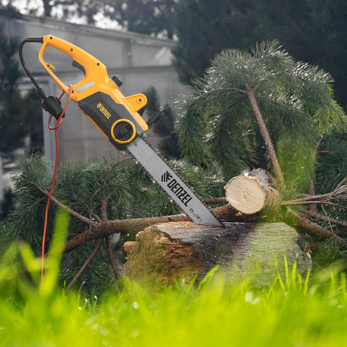 Пила цепная электрическая EDS-2200P, 2.2 кВт,поперечная, шина 45 см, шаг 3/8, паз 1.3 мм, 63 звена Denzel купить в Москве с доставкой по всей России | ProtosMarket.ru