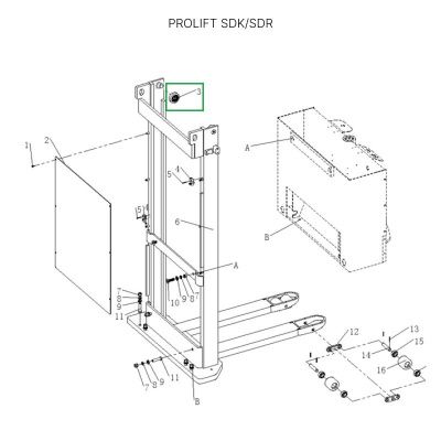 Ролик мачты  для штабелеров SDR/SDK 1,5-2 т купить в Москве с доставкой по всей России | ProtosMarket.ru