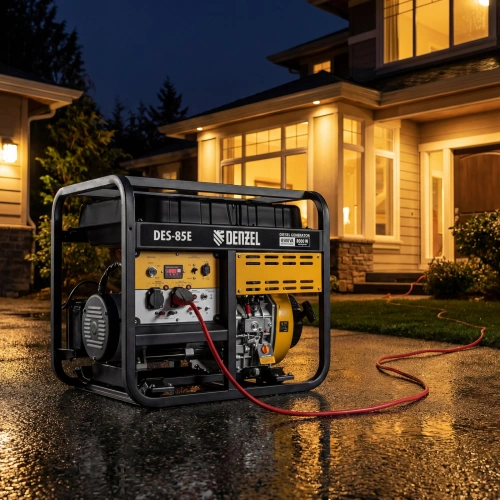 Генератор дизельный DES-85E, 8,5 кВт, 230 В, 16 л, электростартер Denzel по ценам производителя в Санкт-Петербурге с доставкой по всей России