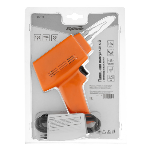 Паяльник импульсный с петлеобразным жалом, 100 Вт, 220 В Sparta купить в Москве с доставкой по всей России | ProtosMarket.ru