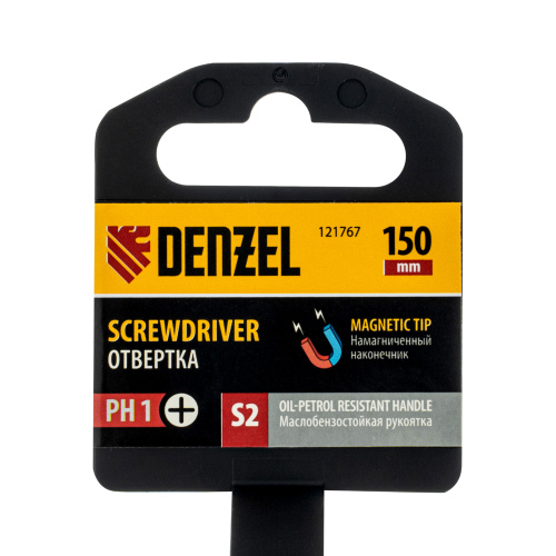 Отвертка, PH1х150 мм, S2, 3к рукоятка Denzel по ценам производителя в Санкт-Петербурге с доставкой по всей России