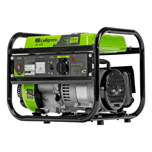 Генератор бензиновый БС-1200, 1 кВт, 230 В, четырехтактный, 5.5 л, ручной стартер Сибртех по ценам производителя в Санкт-Петербурге с доставкой по всей России
