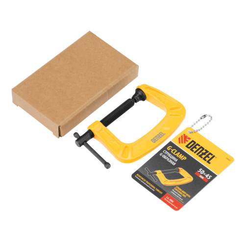 Струбцина G-образная, усиленная, 50 мм Denzel по ценам производителя в Санкт-Петербурге с доставкой по всей России