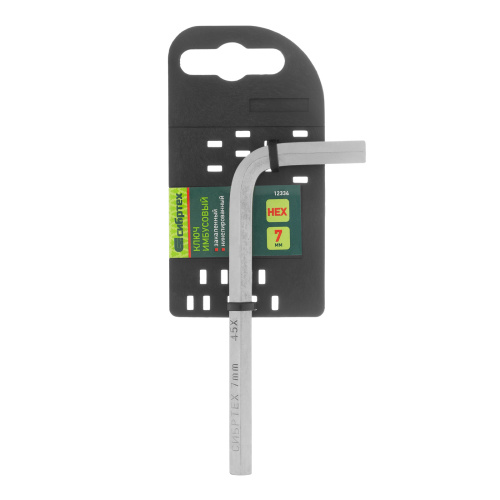 Ключ имбусовый HEX, 7 мм, 45x, закаленный, никель Сибртех купить в Москве с доставкой по всей России | ProtosMarket.ru