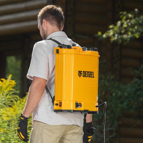 Опрыскиватель ранцевый аккумуляторный D-16LA, 16 л, 12 В, 8 Ач Denzel по ценам производителя в Санкт-Петербурге с доставкой по всей России