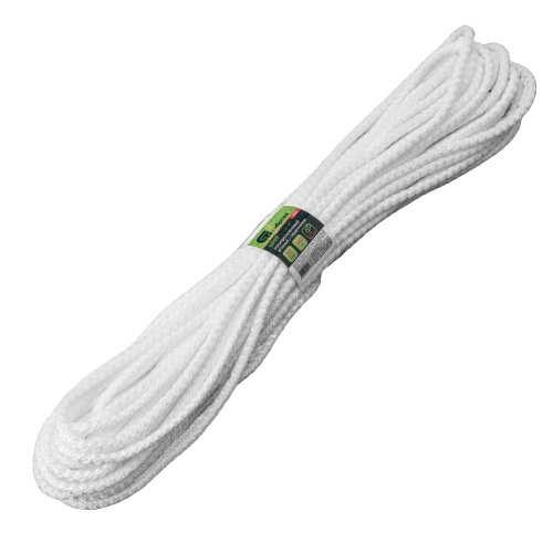 Шнур вязаный полипропиленовый с серд. белый, 7 мм, L 20 м, Сибртех по ценам производителя в Санкт-Петербурге с доставкой по всей России