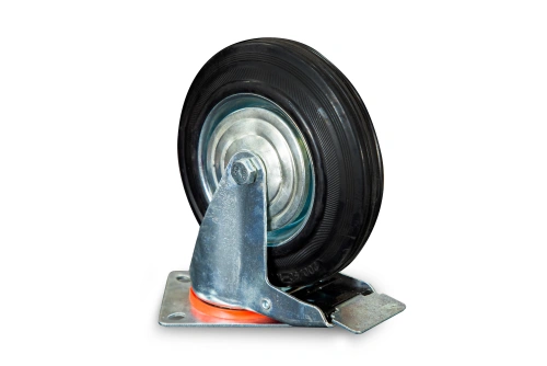 Колесо поворотное резина SCb 80 200 мм с тормозом (Y) по ценам производителя в Санкт-Петербурге с доставкой по всей России