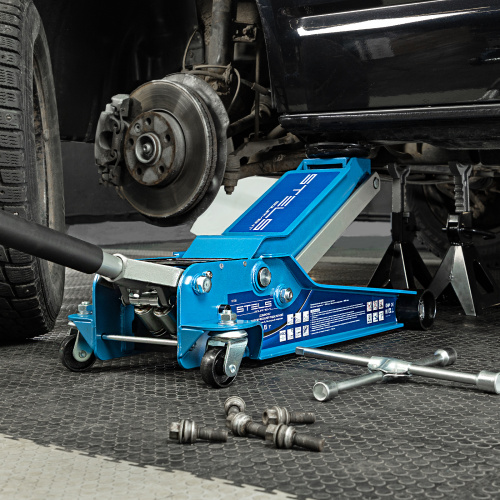 Домкрат гидравлический подкатной, быстрый подъем, 3.5т, Low Profile Quick, 100-565 мм, профессиональный Stels по ценам производителя в Санкт-Петербурге с доставкой по всей России