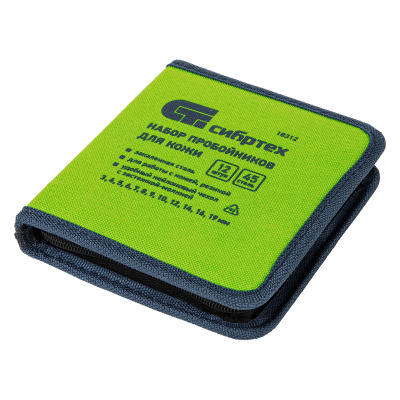 Набор пробойников для кожи 3 4 5 6 7 8 9 10 12 14 16 19 мм, 12 шт, чехол Сибртех по ценам производителя в Санкт-Петербурге с доставкой по всей России