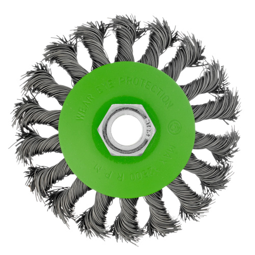 Щетка для УШМ, 100 мм, М14, "тарелка", крученая металлическая проволока Сибртех по ценам производителя в Санкт-Петербурге с доставкой по всей России