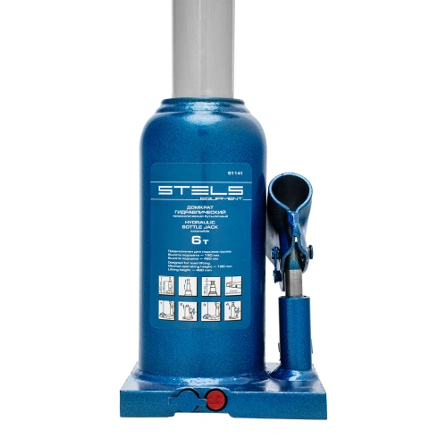 Домкрат гидравлический бутылочный телескопический, 6 т, h подъема 190-480 мм Stels по ценам производителя в Санкт-Петербурге с доставкой по всей России