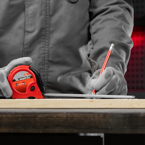 Рулетка Rubber,7,5 м х 25 мм,обрезиненный корпус Matrix по ценам производителя в Санкт-Петербурге с доставкой по всей России