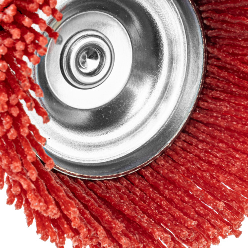 Щетка для дрели, 75 мм, Чашка, со шпилькой, нейлоновая щетина Denzel по ценам производителя в Санкт-Петербурге с доставкой по всей России