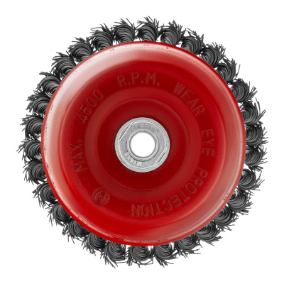 Щетка для УШМ, 150 мм, М14, "чашка", крученая проволока 0.8 мм Matrix купить в Москве с доставкой по всей России | ProtosMarket.ru