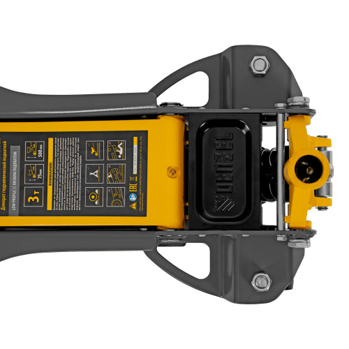 Домкрат гидравлический подкатной, 3 т, 75-500 мм, быстрый подъем, низкий подхват, проф. Denzel по ценам производителя в Санкт-Петербурге с доставкой по всей России