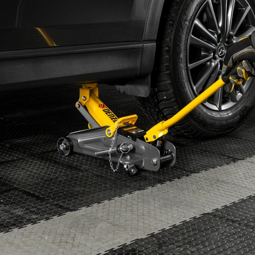 Домкрат гидравлический подкатной с фиксатором, 2 т, 130-330 мм Denzel купить в Москве с доставкой по всей России | ProtosMarket.ru