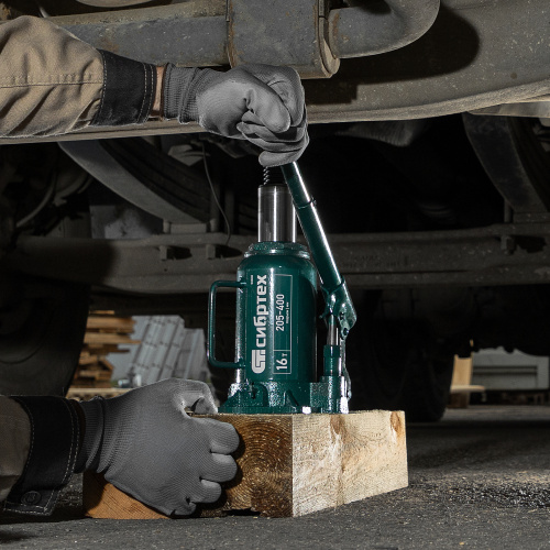 Домкрат гидравлический бутылочный, 16 т, 205-400 мм Сибртех купить в Москве с доставкой по всей России | ProtosMarket.ru