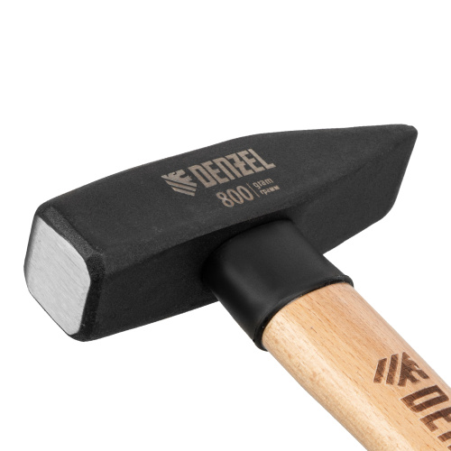 Молоток слесарный, 800 г, кованый квадратный боек, буковая рукоятка Denzel купить в Москве с доставкой по всей России | ProtosMarket.ru