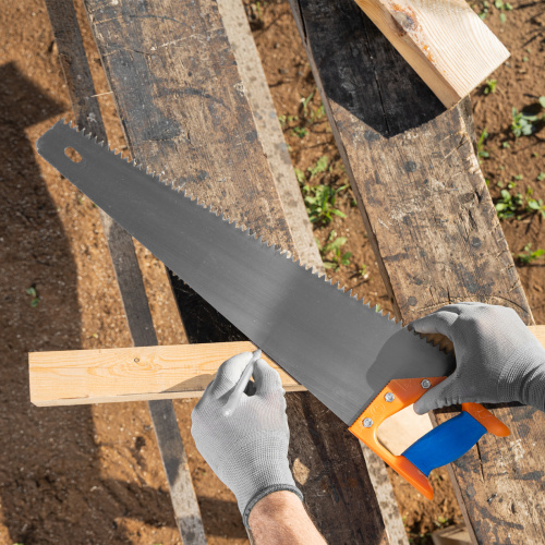 Ножовка по дереву, 500 мм, шаг зубьев 6.5 мм, пластиковая рукоятка купить в Москве с доставкой по всей России | ProtosMarket.ru