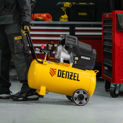 Компрессор воздушный DKV2200/50, Х-PRO 2.2 кВт, 400 л/мин, 50 л Denzel по ценам производителя в Санкт-Петербурге с доставкой по всей России