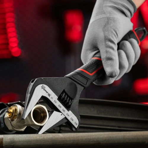 Ключ разводной, тонкие губки, фосфатированный, двухкомпонентная рукоятка, 300 мм, PRO Matrix купить в Москве с доставкой по всей России | ProtosMarket.ru