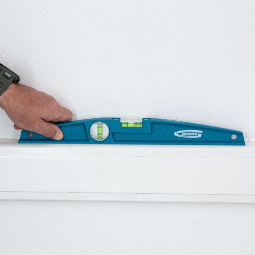 Уровень литой, 400 мм, 2 глазка Gross купить в Москве с доставкой по всей России | ProtosMarket.ru