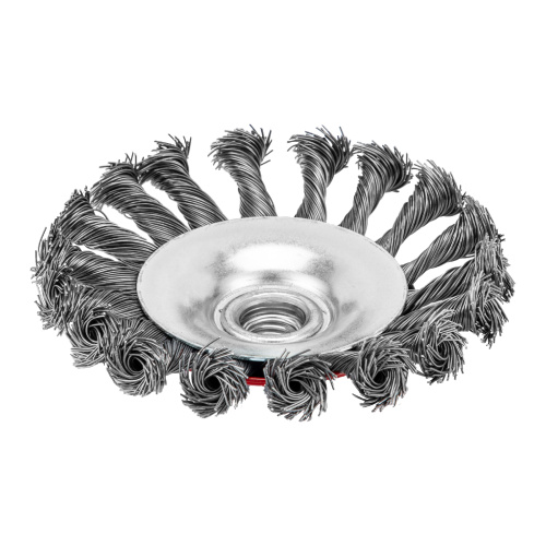 Щетка для УШМ, 115 мм, М14, "тарелка", крученая проволока 0.5 мм Matrix по ценам производителя в Санкт-Петербурге с доставкой по всей России