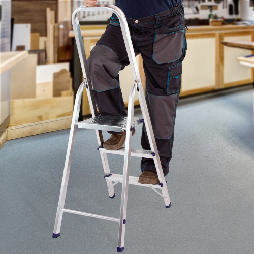 Стремянка усиленная, 3 ступени, алюминиевая, MTX по ценам производителя в Санкт-Петербурге с доставкой по всей России