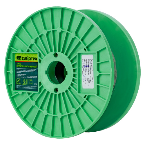 Трос металлополимерный прозрачный ПР-2.0, толщина 2.0 мм, катушка 200 метров Сибртех купить в Москве с доставкой по всей России | ProtosMarket.ru