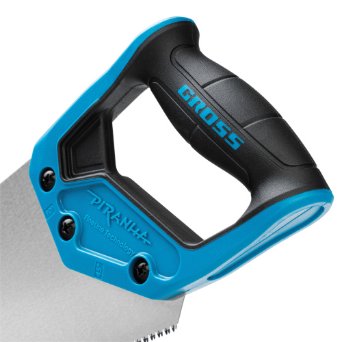 Ножовка по дереву "Piranha", 450 мм, 11-12 TPI, зуб-3D, каленый зуб, двухкомпонентная рукоятка Gross купить в Москве с доставкой по всей России | ProtosMarket.ru